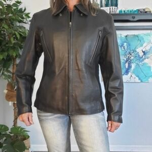FIRST CLASSICS Leather Riding Gear Motorcycle Biker Jacket XL